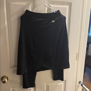Black Wrap Skirt with Attached Leggings